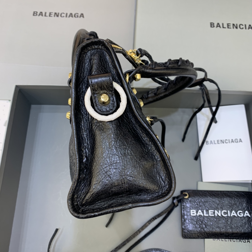 Balenciaga Classic City Mini Handbag Shoulder Bag Black/Gold